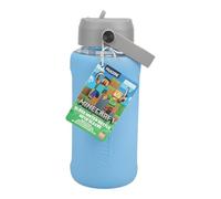 Paladone Minecraft Axolotl Glass Water Bottle with Silicone Sleeve, 800ml, Dishwasher Safe, Officially Licensed Drinkware