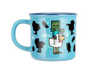 Paladone Minecraft Chicken Jockey Heat Change Mug, 350ml Ceramic, Heat-Reactive Design Reveals Iconic Scene, Officially Licensed