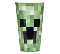 Paladone Minecraft Creeper Glass Tumbler - Officially Licensed Drinkware for Cold Beverages, Gift for Gamers 400ml (14 fl oz)
