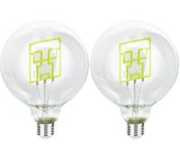 Paladone Minecraft Decorative LED Neon E27 Screw Bulb - Add to Any Edison Compatible Lamp, Officially Licensed Gaming Collectible Gift, for Bedrooms & Homes (Pack of 2)