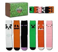 Paladone Minecraft Odd Socks, Build your own cosy sock set, Includes Six Mismatched Odd socks, Multicolor, One Size