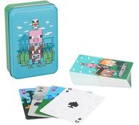 Minecraft Official Licensed Animal Playing Cards Tin, Standard Card Game Deck for Boys and Girls, Gamer Gift Set and Merchandise | Paladone