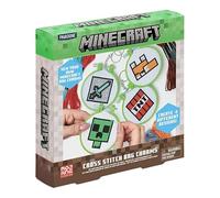 Minecraft Officially Licensed Cross Stitch Charm Set of 4, Creeper, TNT, Sword and Fox, Idea Gamer Gift for Boys and Gifts, Arts and Crafts DIY Gaming Decor and Accessory | Paladone