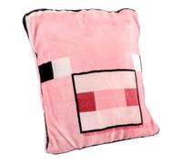 Minecraft Pig 2-in-1 Cushion Blanket - Officially Licensed Microsoft Travel Blanket, Foldable Soft Fluffy Throw, Compact Design for Living Room or Bedroom Decor, 120cm x 150cm, Paladone