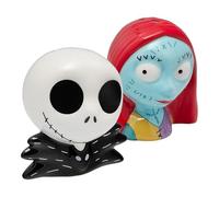 Nightmare Before Christmas Officially Licensed Disney Salt & Pepper Shakers Jack Skellington & Sally Ceramic Set for Kitchen & Home Decor, Housewarming Gift Halloween & Christmas Decoration | Paladone