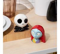 Nightmare Before Christmas Officially Licensed Disney Salt & Pepper Shakers Jack Skellington & Sally Ceramic Set for Kitchen & Home Decor, Housewarming Gift Halloween & Christmas Decoration | Paladone
