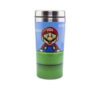 Nintendo Super Mario Warp Pipe Travel Mug - Officially Licensed Nintendo Stainless Steel Flask, Keeps Drinks Hot & Cold, Great for Commuting, Retro Gamer Gift, 450ml (15 fl oz) | Paladone