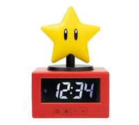 Paladone Nintendo® Super Star Icon Alarm Clock and Night Light, 15cm, Battery Powered, Officially Licensed