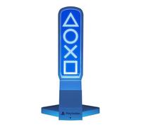 Paladone PlayStation 3-in-1 Headphone Stand and Tech Charging Station with Console Controller Cradle and 2 USB-C Ports, RGB Colour Changing Light Panel, Officially Licensed Gift for Gamers