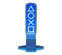 Paladone PlayStation 3-in-1 Headphone Stand and Tech Charging Station with Console Controller Cradle and 2 USB-C Ports, RGB Colour Changing Light Panel, Officially Licensed Gift for Gamers