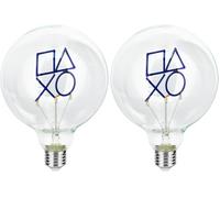 Paladone PlayStation Decorative LED Neon E27 Screw Bulb - Add to Any Edison Compatible Lamp, Officially Licensed Gaming Collectible Gift, for Bedrooms & Homes (Pack of 2)