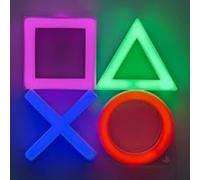 Paladone PlayStation LED Neon Light - Officially Licensed Gaming Room Wall Light, Featuring Controller Icons, Mood Lighting Office Decor