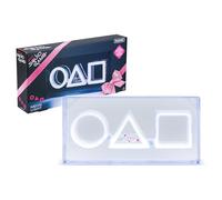 Squid Game LED Logo Neon Light - Officially Licensed Merchandise, Acrylic Freestanding or Wall Mountable Iconic Shape Lights, Gaming Room Decor for Netflix Fans, Nightlight Gift for Bedroom | Paladone