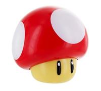 Paladone Super Mario Brothers Mushroom Figure Light - Officially Licensed Collectable Movie Merchandise with Sound, Gifts for Boys, Kids Bedroom Accessories