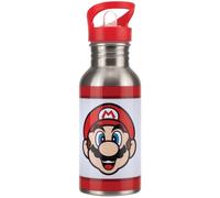 Paladone Super Mario Metal Water Bottle with Straw - Officially Licensed Nintend
