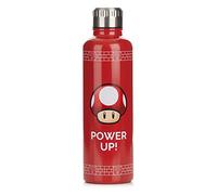 Super Mario Power Up Mushroom Water Bottle - Officially Licensed Stainless Steel Bottle for Hot and Cold Beverages, Leak Proof Lid, Gift for Retro Gamer, 500ml (17 fl oz) | Paladone