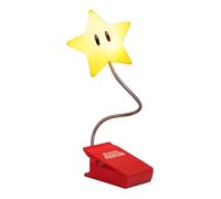Paladone Super Mario Super Star Clip Book Light - Battery Powered LED Clip Lamp with Flexible Arm, Official Nintendo Merchandise