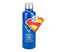 Paladone Superman Blue Metal Water Bottle, Officially Licensed DC Comics Superhero 500ml Stainless Steel Insulated Reusable Flask for School, Sports, Work