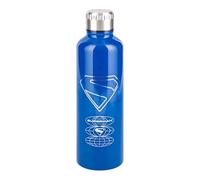 Paladone Superman Metal Water Bottle - Officially Licensed DC Product | 500ml Stainless Steel Bottle • Keeps Drinks Hot Or Cold Longer • Secure Screw-Top Lid Design