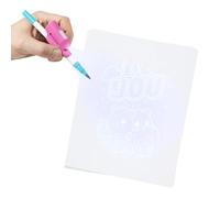 Paladone WeCool Care Bears Magic Trace Starter Pack, Official Light-Up Colouring Activity Set with 16 Tracing Pages, 10 Dual-Tip Markers, 1 Glow Grip Line Reveal Tool, Arts & Craft Kit for Kids 6+