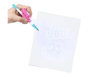 Paladone WeCool Care Bears Magic Trace Starter Pack, Official Light-Up Colouring Activity Set with 16 Tracing Pages, 10 Dual-Tip Markers, 1 Glow Grip Line Reveal Tool, Arts & Craft Kit for Kids 6+