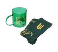 Wicked Movie Glass Mug & Socks Gift Set - Officially Licensed Disney Gift Fans, Green Tinted Defy Gravity Mug & Cozy Emerald City Ankle Socks | Paladone