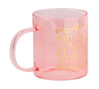 Paladone Wicked Glinda Glass Mug & Socks Gift Set - Officially Licensed | 370ml Pink Glass Mug • Includes Cozy Wicked Ankle Socks • Glinda Inspired Collectible Gift Set