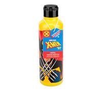 Paladone Wolverine Yellow & Red Metal Water Bottle with Screw-Top Lid, Officially Licensed Marvel X-Men Reusable Stainless Steel Flask 500ml, Superhero Merchandise for Teens, Adults, School, Work