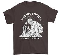 Palaeontology Finding Fossils is My Cardio Mens T-Shirt 100% Cotton Dark Chocolate XL