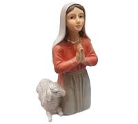 Palais du Rosaire Bernadette with Her Sheep 30 cm Plastic Statue of Saints