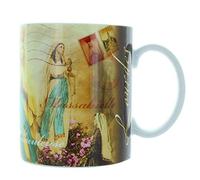 Palais du Rosaire Lourdes Mug Vintage Decoration - Lourdes Tableware - Christian Cult Ceramic