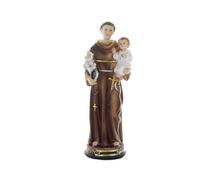Palais du Rosaire Saint Anthony Statue Decorated in Resin 12 cm - Statue of Saints - Christian Worship Plastic