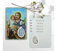 Palais du Rosaire Saint Joseph Religious Image with Medal Religious Image Catholic Christian Worship Plastic