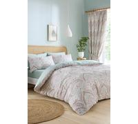 'Palais' Rich Jacobean Damask Print Duvet Cover Set Dreams & Drapes Green Super King