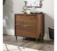 palais wooden filing cabinet in walnut with 2 drawers