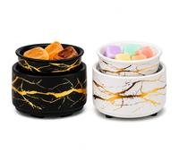 PALANCHY Wax Melt Burner 3-in-1 Ceramic Oil Burners Pack Of 2 Gift & Decor