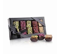 Palanci | Vegan Sweets Turkish Delight Cube 280 gr. | Sweet hamper | Premium Lokum Since 1870 | Turkish Delight Gift Box | Vegan | Halal Sweets with Pistachios, Pomegranate Kadayif | Sweet Box