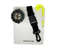 Palantic SCWS-7B Scuba Dive Writing Slate with Compass and Pencil - White, 2-Inch