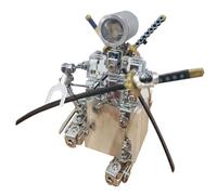 Palapozzy 3D Metal Assembly Robot Lamp Model for Adults, DIY Steampunk Shining Blade Steel Samurai Model, Creative Trend Setting Decorative Gifts for Adults (Finished Model)