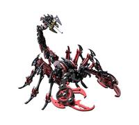 Palapozzy 3D Metal Mechanical Scorpion Model Kit, Steampunk DIY Scorpion Puzzles Assembly Creative Ornament, for Collectors (200+PCS/Black Red)