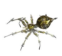 Palapozzy 3D Metal Puzzle War Spider Model Kits for Adults, Steampunk 3D DIY Metal Assembly Mechanical Animal Puzzles, Creative Decoration Gifts for Adults (Gold)