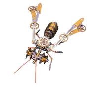 Palapozzy Adult Mechanical Bumblebee Assembly Metal Puzzle, 3D Metal Insect Kit DIY, Challenging Gift for Adults (181PCS/Mechanical Bumblebee C Version)