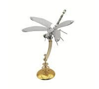 Palapozzy Metal 3D Insect Model Kit, Steampunk DIY Biomimetic Insect Puzzles with Display Base, Gift for Boys or Girls (200+PCS/Emerald Titan Dragonfly)