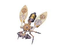 Palapozzy Metal 3D Mechanical Fly Model Kit Puzzle, 3D DIY Biomimetic Insect Puzzles Metal Assembly Animal, Gift for Boys or Girls (165PCS/Mechanical Fly B Version)