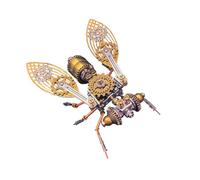 Palapozzy Metal 3D Mechanical Fly Model Kit Puzzle, 3D DIY Biomimetic Insect Puzzles Metal Assembly Animal, Gift for Men or Women (165PCS/Mechanical Fly C Version)