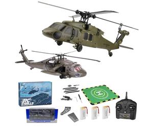 Palapozzy WL K170 Black Hawk UH-60L RC Helicopter for Adults, Flybarless RC Helicopter Model with Adjustable Left and right Hand Throttle, Signal Loss Protection for Beginners (RTF)
