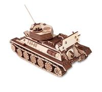 Palapozzy Wooden 3D Puzzles for Adults, Make Your Own T-34-85 Tank Model, Equipped with Gear Linkage System, DIY Wooden Model Kits for Adults (965PCS)