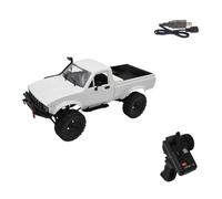 Palapozzy WPL C24-1 RC Off-Road Car, 2.4G 4WD Full Proportional 15KM/H Remote Control Cars with Two Batteries, RC Crawler Car Toy Gifts for Adults (White)