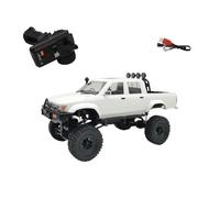 Palapozzy WPL C64-1 1/16 Scale RC Off-Road Car, 2.4G 4WD Mini Remote Control Crawler Cars with Two Batteries, RC Pickup Car Toy Gifts for Adults (White)