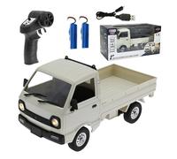 Palapozzy WPL D12 1/16 2.4Ghz Mini Remote Control Car Truck Mini Van with Double Battery, Sticker and One Battery (A Total of 3 Batteries)